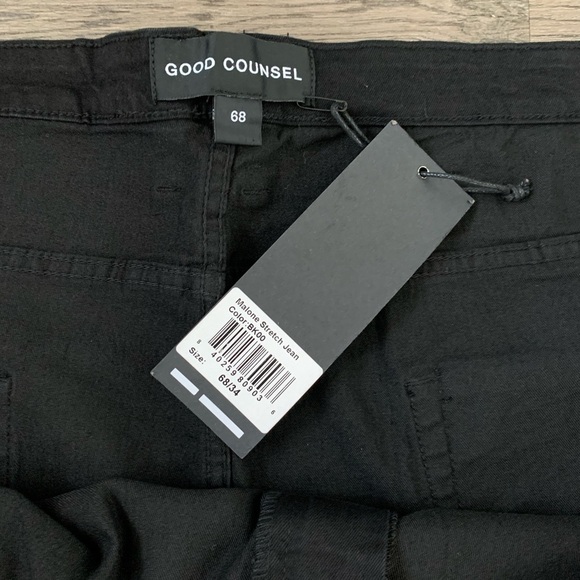 Good Counsel Big and Tall‎ Plus Size Malone Stretch Jeans Size 68/34 Black - NWT - Picture 11 of 11